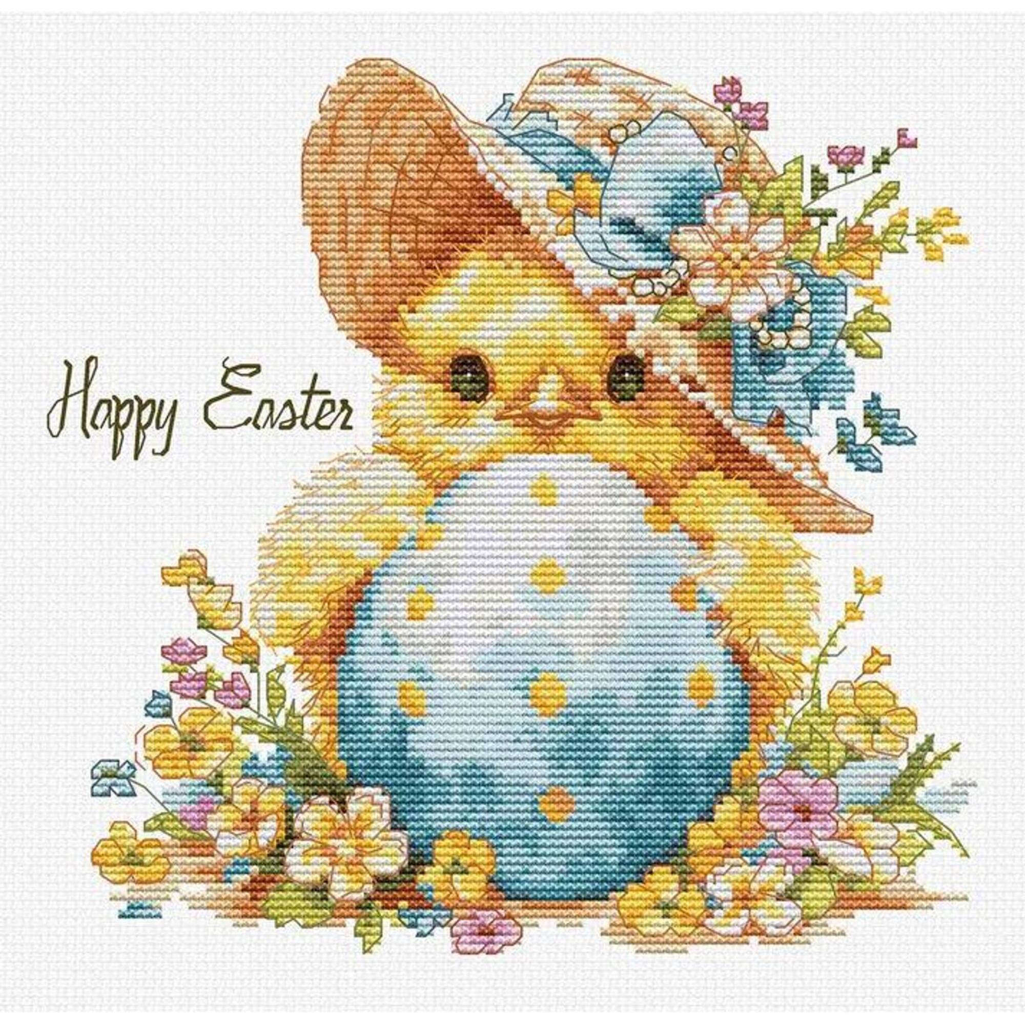 Luca-S The Happy Chicken Counted Cross Stitch Kit